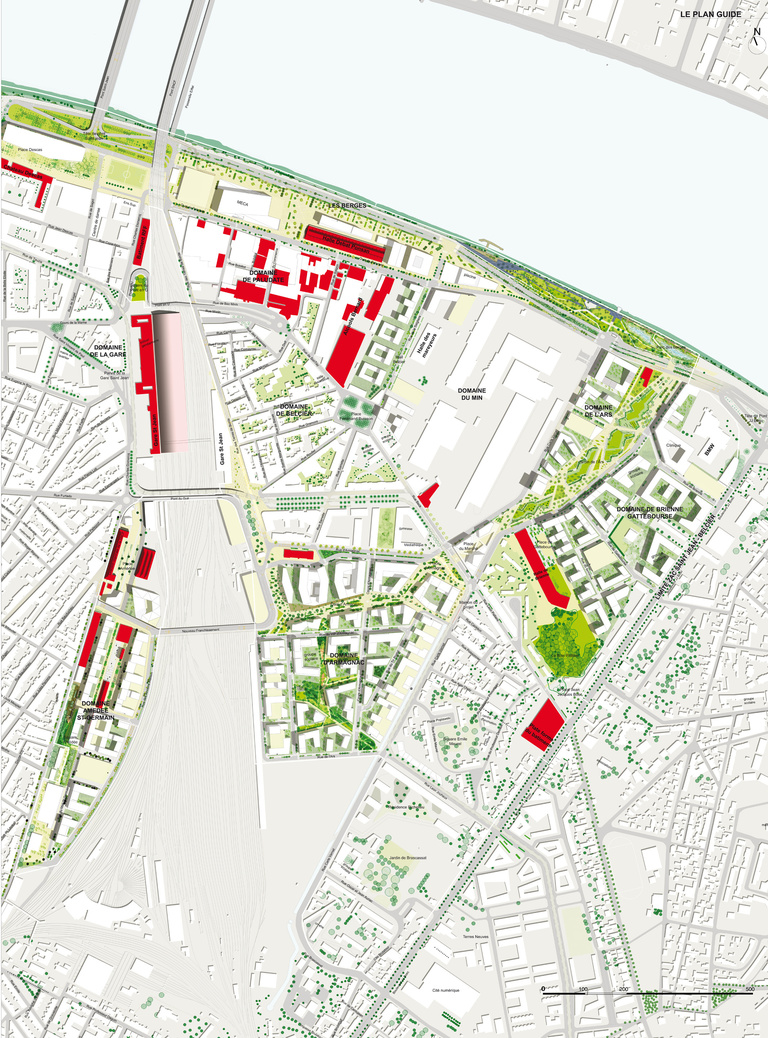 Carta - Reichen et Robert Associates - Reichen et Robert Associes-Quartier Saint Jean-Belcier-Restructuration urbaine-Bordeaux Euratlantique-PLAN GUIDE 2012.jpg