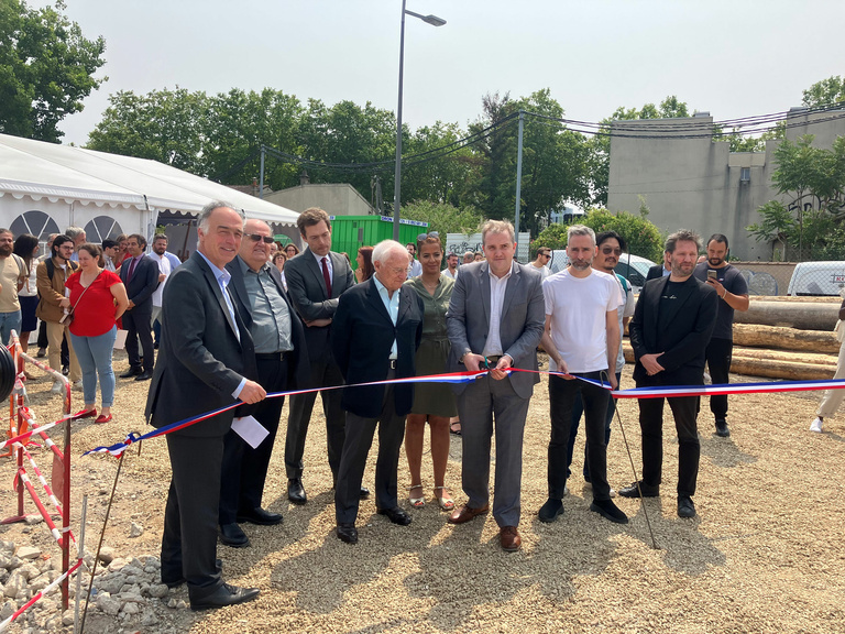 Carta - Reichen et Robert Associates - Lundi 10 juillet, coupé de ruban inaugurant les travaux de l’opération les Hallizées, à Nanterre